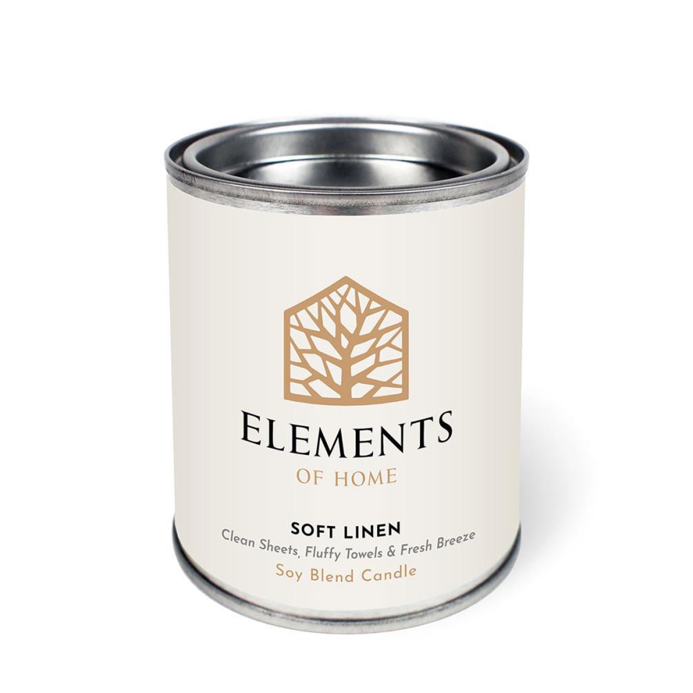 Elements of Home Soft Linen Tin Candle £8.99